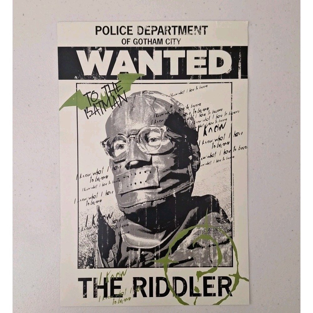 Gotham City Wanted Poster The Riddler Batman Loot Crate‎ Limited Edition
